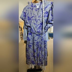 Vintage 70s 80s Secrets Label Surplice & Cumberbund Dress